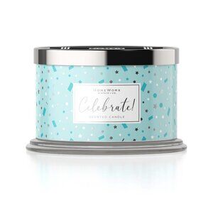 HomeWorx Harry Slatkin CELEBRATE! 4-Wick Candle Peony Guava Vanilla Orchid Rose